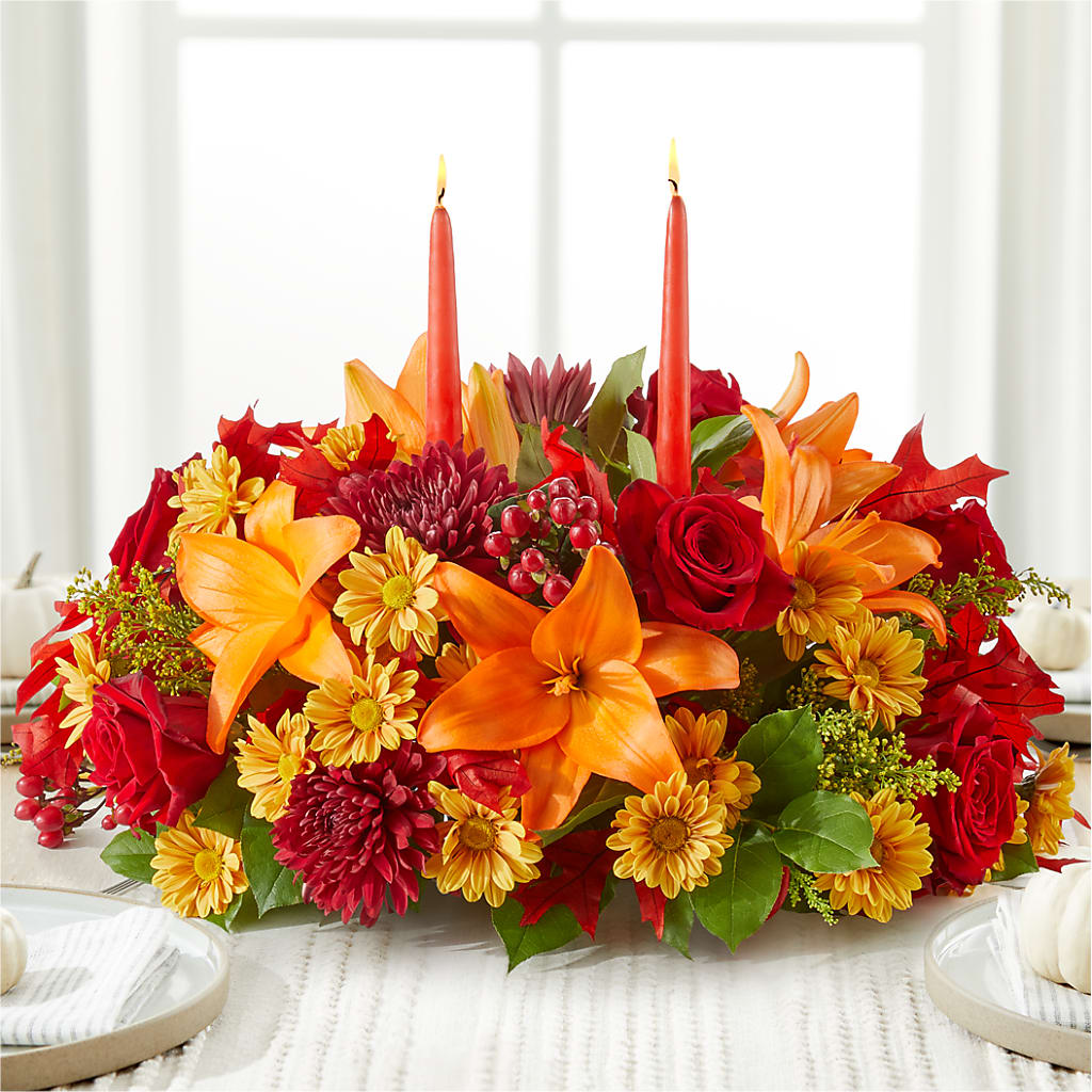 Autumn's Embrace Centerpiece –  Vanessa Florist Corp, Brooklyn NY