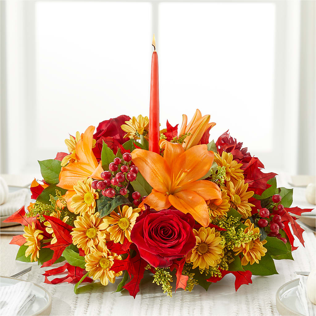 Autumn's Embrace Centerpiece –  Vanessa Florist Corp, Brooklyn NY
